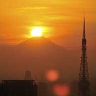 06東京タワーとダイヤモンド富士（夕陽）.jpg